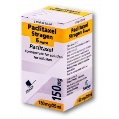 PACLITAXEL STRAGEN 150 MG / 25 ML ( PACLITAXEL 6 MG / ML ) CONCENTRATE FOR DILUTION FOR IV INFUSION 25 ML VIAL